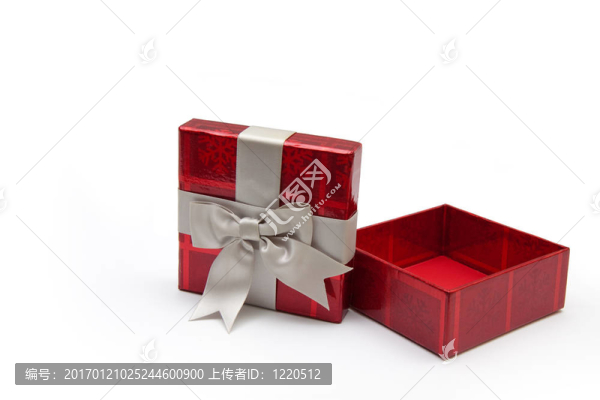 打開紅色禮品盒