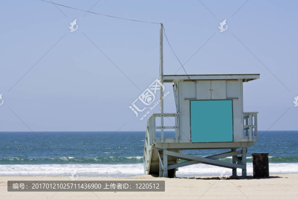 救生員的小屋。