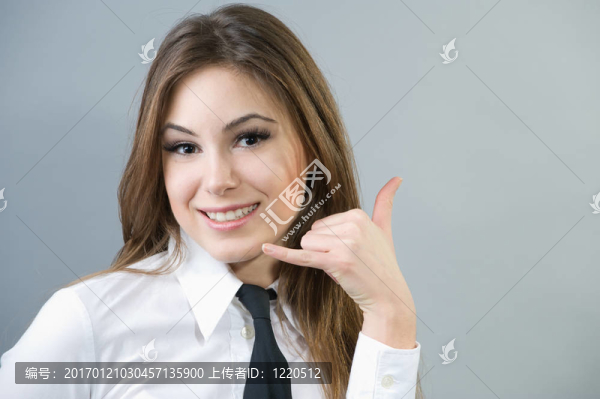 商業(yè)女人做一個(gè)叫我的標(biāo)志