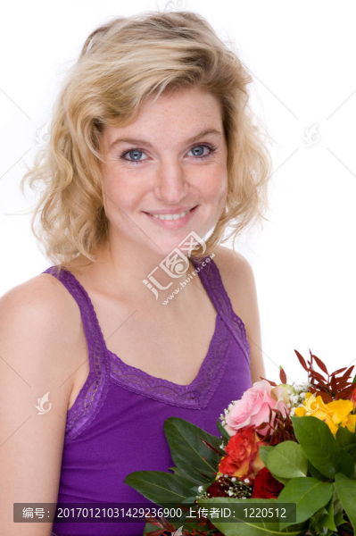 女人與花