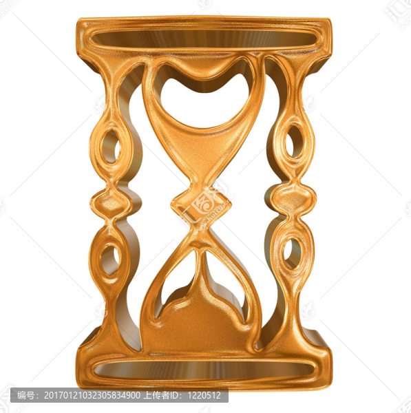 金色圖案沙漏圖標(biāo)超白背景