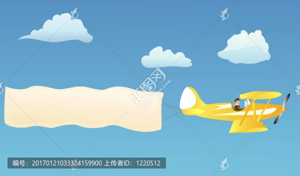 與空白橫幅雙翼