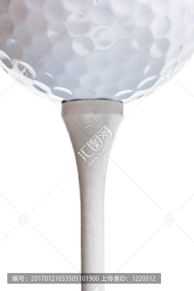 白色上的高爾夫球