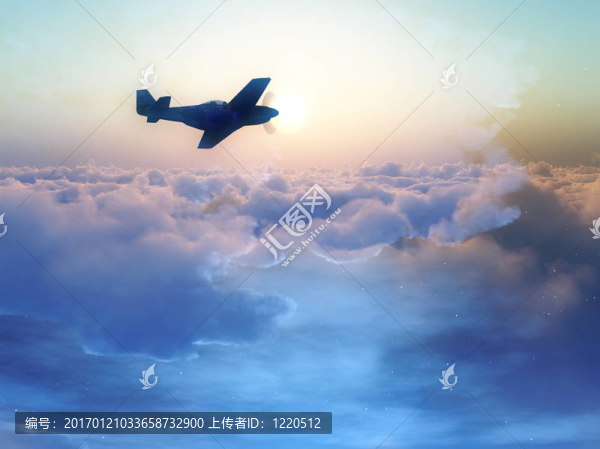 飛機(jī)飛過(guò)云層3