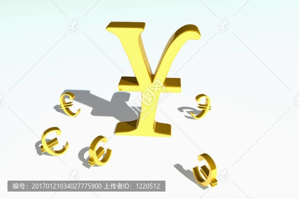 黃金日元和歐元符號(hào)