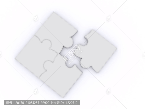 白色背景上的拼圖