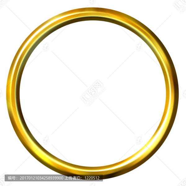 3D金色戒指