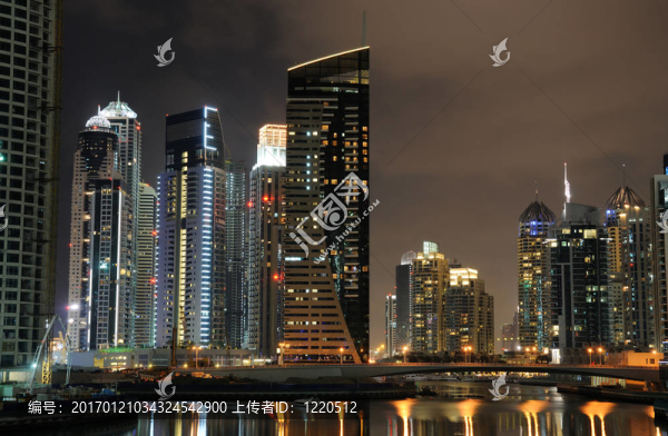迪拜夜間碼頭；阿拉伯聯(lián)合酋長(zhǎng)國(guó)
