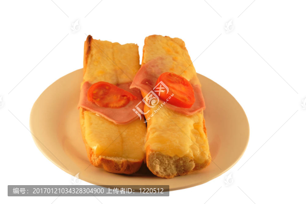烤奶酪和火腿