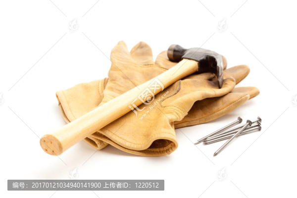 錘；手套和釘子