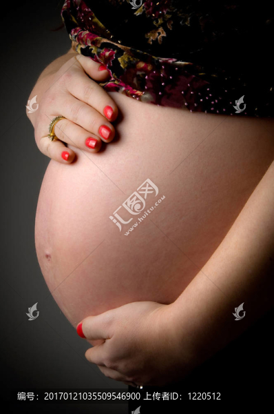 孕婦的腹部封閉觀