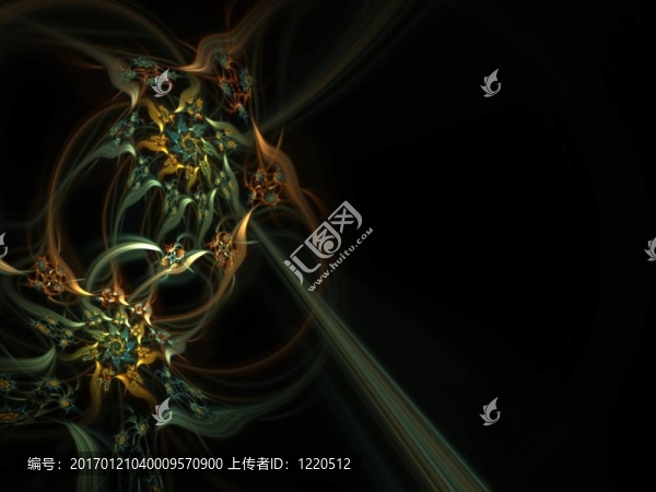 分形摘要背景秋天色調的螺旋