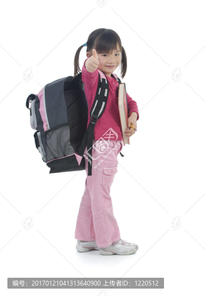 年輕的亞洲學校女孩