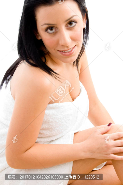 女子在SPA沐浴后的俯視圖