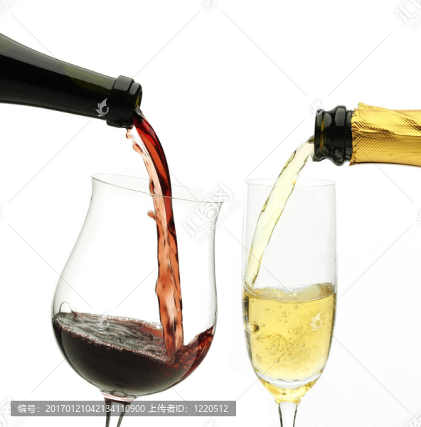 紅葡萄酒和白葡萄酒