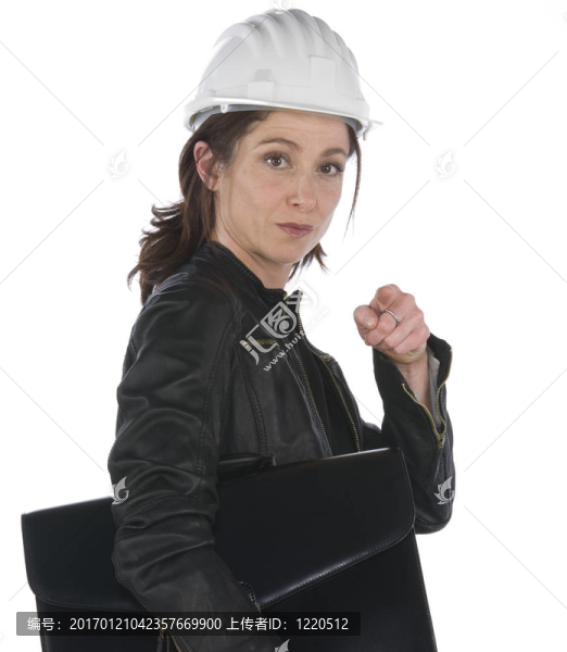 辦公室里漂亮的女建筑師