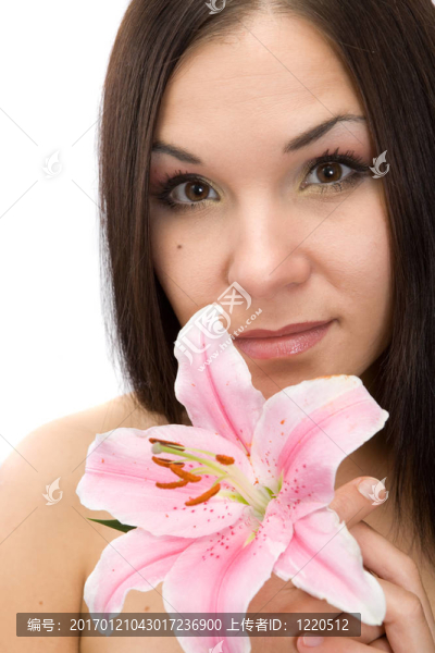 女人與花