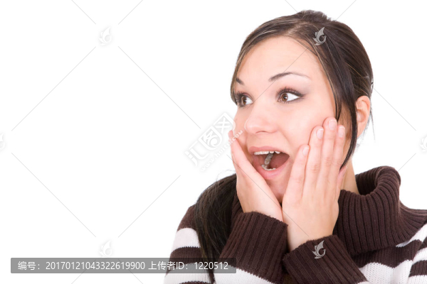 震驚的女人