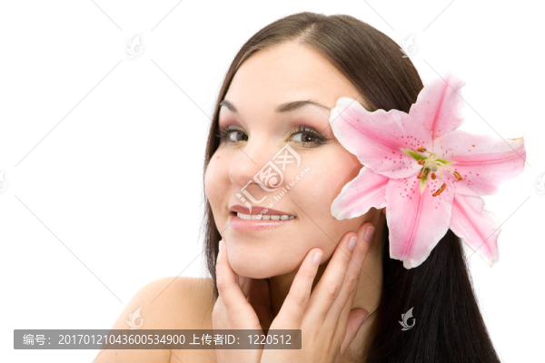 女人與花
