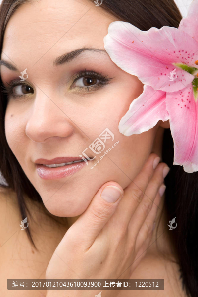 女人與花