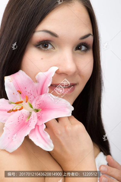 女人與花