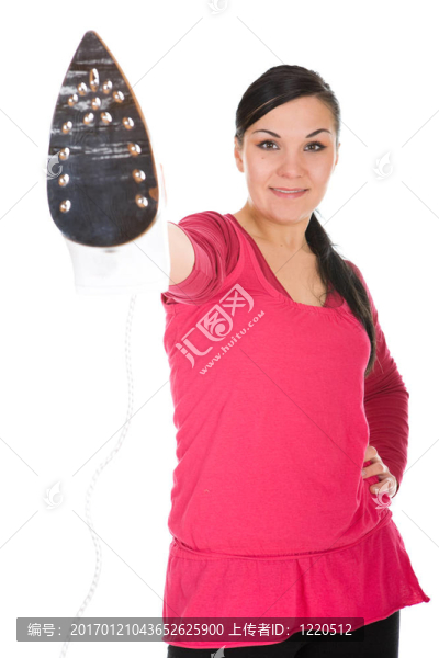 熨衣服的女人