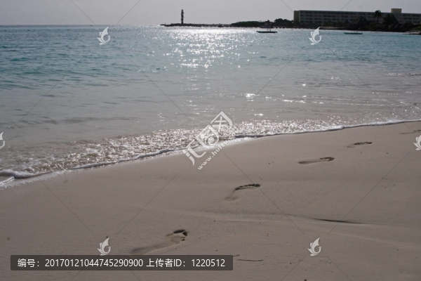 在沙灘上的腳步