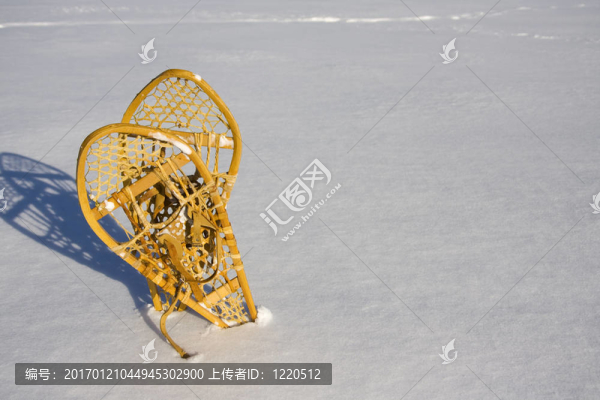 在雪的雪鞋對