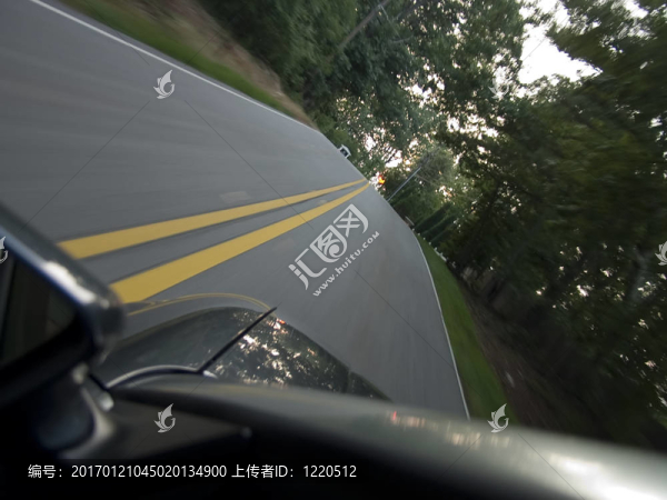 汽車在樹林里飛馳