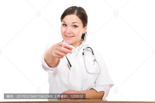 女醫(yī)生在書桌