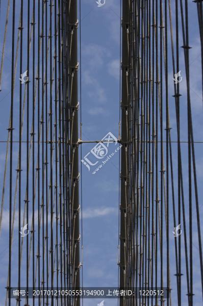 懸空布魯克林大橋電纜