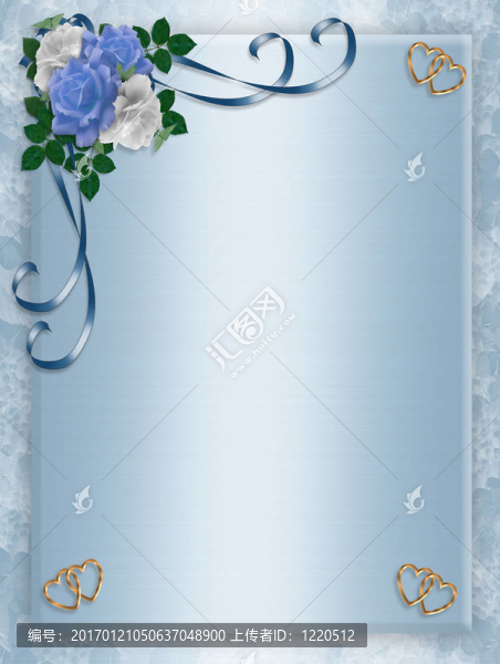 婚禮；派對邀請藍(lán)玫瑰