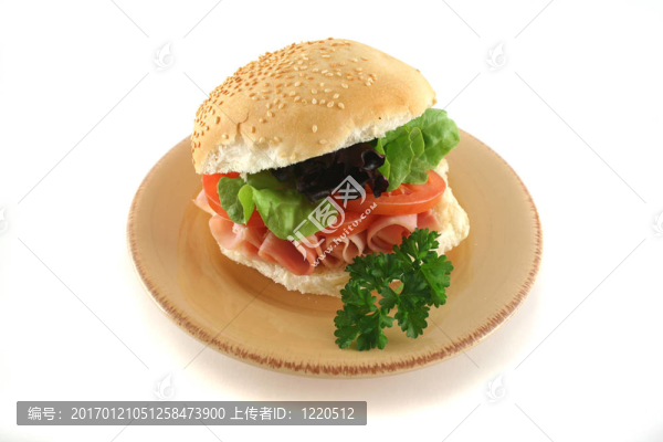 火腿和沙拉卷1