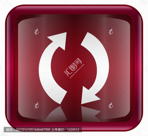刷新圖標(biāo)紅色；白色背景隔離