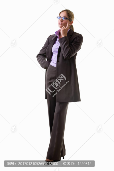 商業(yè)套裝中的女人