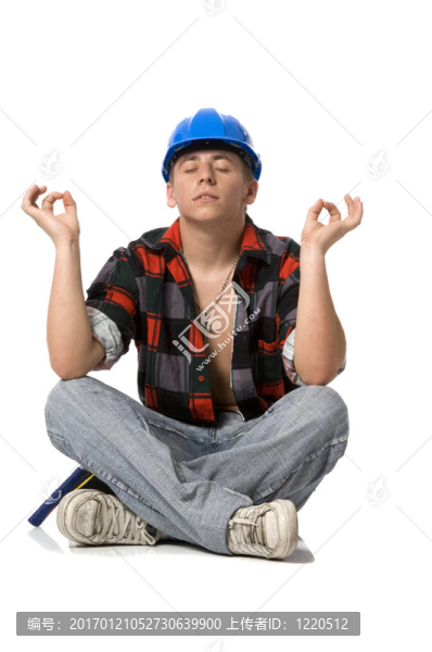 年輕的建筑工人