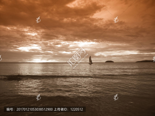 丹容亞路海灘日落