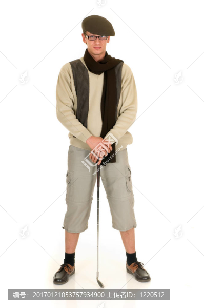 年輕的男球手