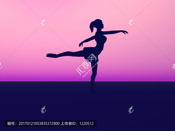 芭蕾舞者的剪影。