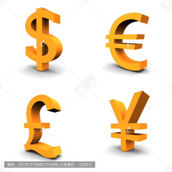 美元；歐元；英鎊；Yen