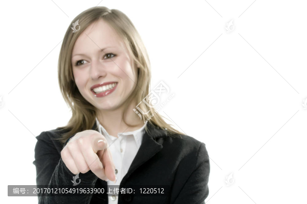年輕漂亮的女人直接指著你