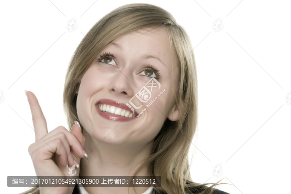 年輕漂亮的女人直接指著你