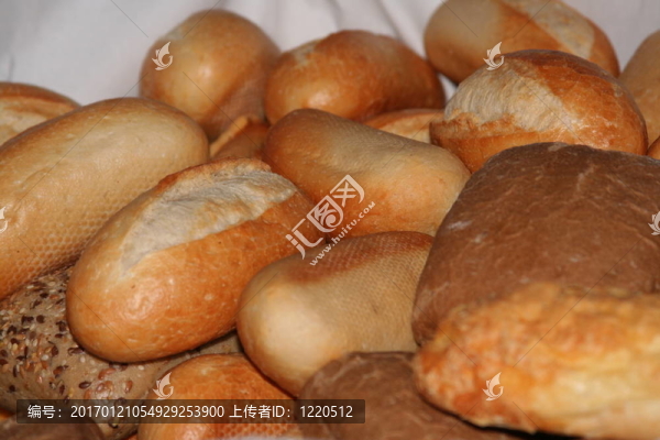 面包卷的自助餐