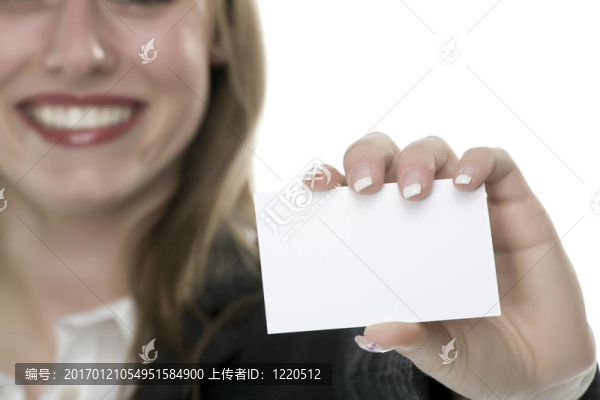 帶有文字卡片的女孩