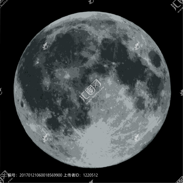 一個(gè)黑色的天空的滿月