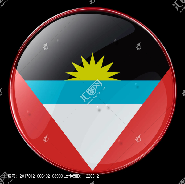 安提瓜和Barbuda,Flag,Button