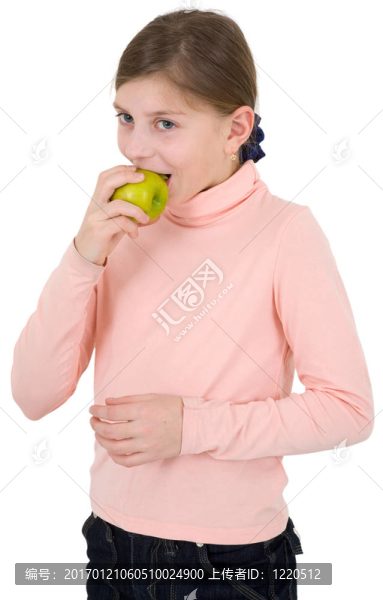 女孩與蘋(píng)果