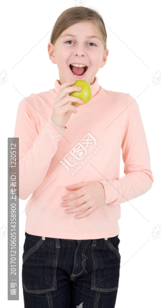 女孩和蘋果