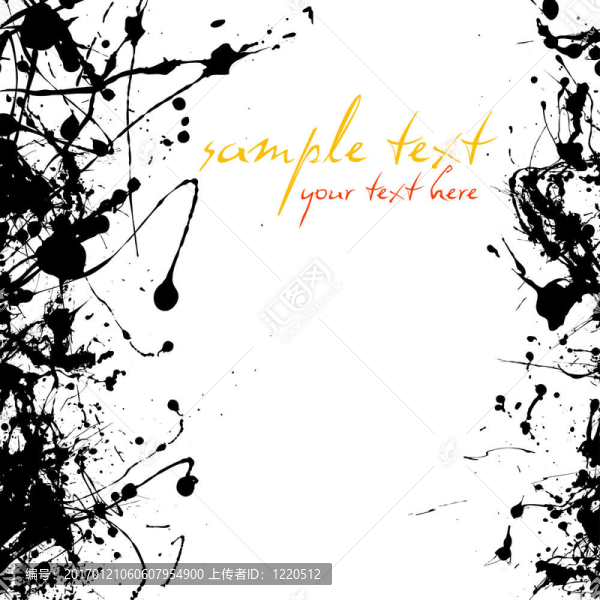 黑色墨水抽象背景