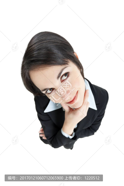 沉思的女商人